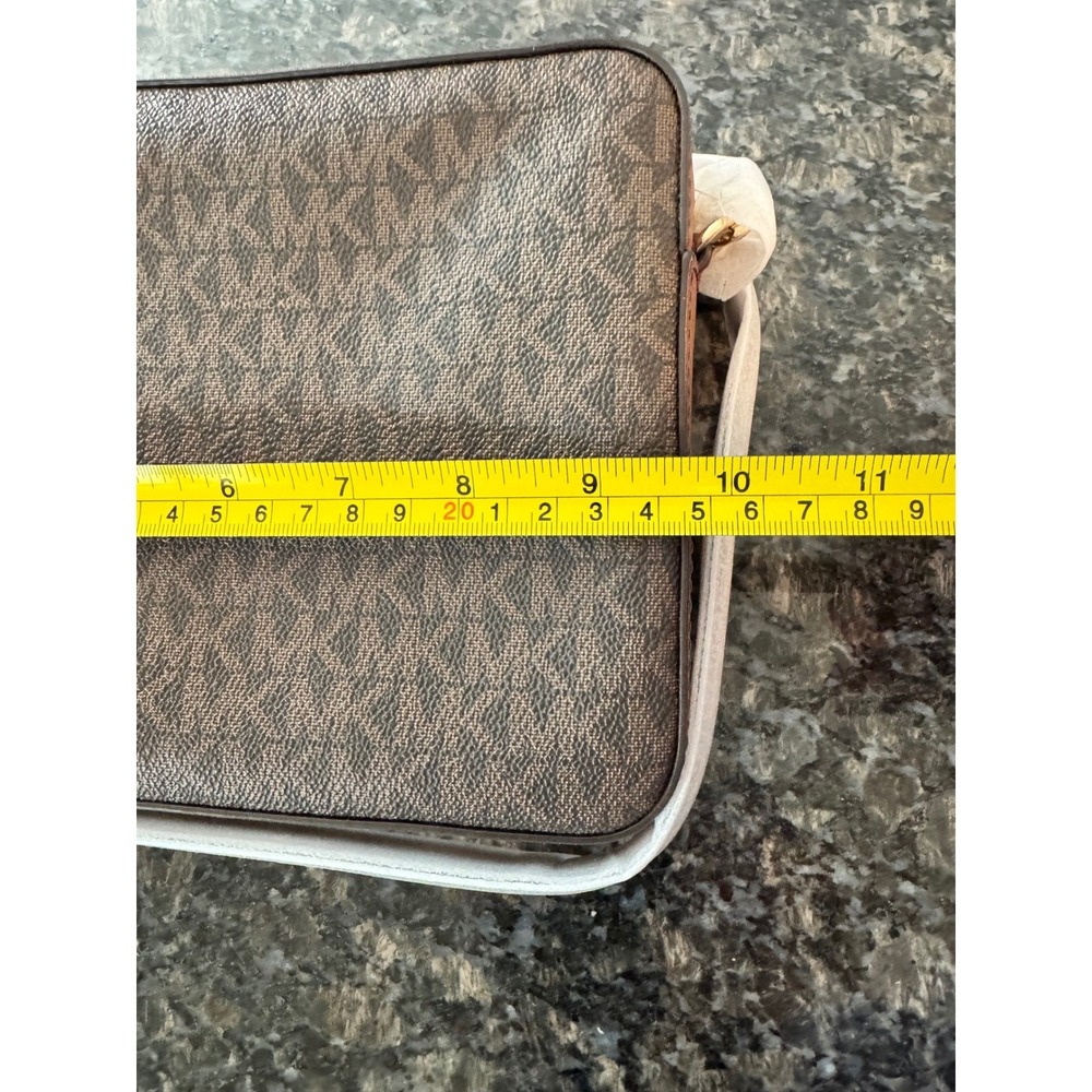 Michael Kors Jet Set LG EW Crossbody Bag Brown Logo 35F8GTTC3B - Picture 8 of 9